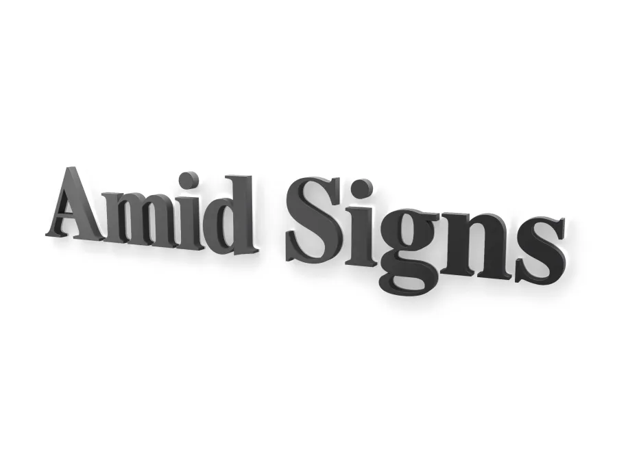 Halo-lit letters on white background