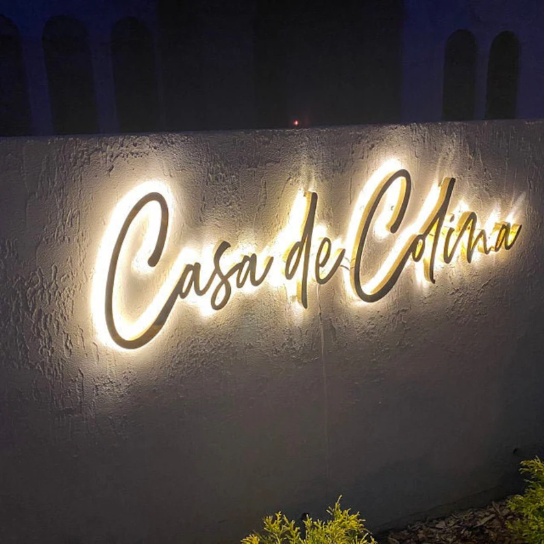 Custom two sided illuminated neon signs